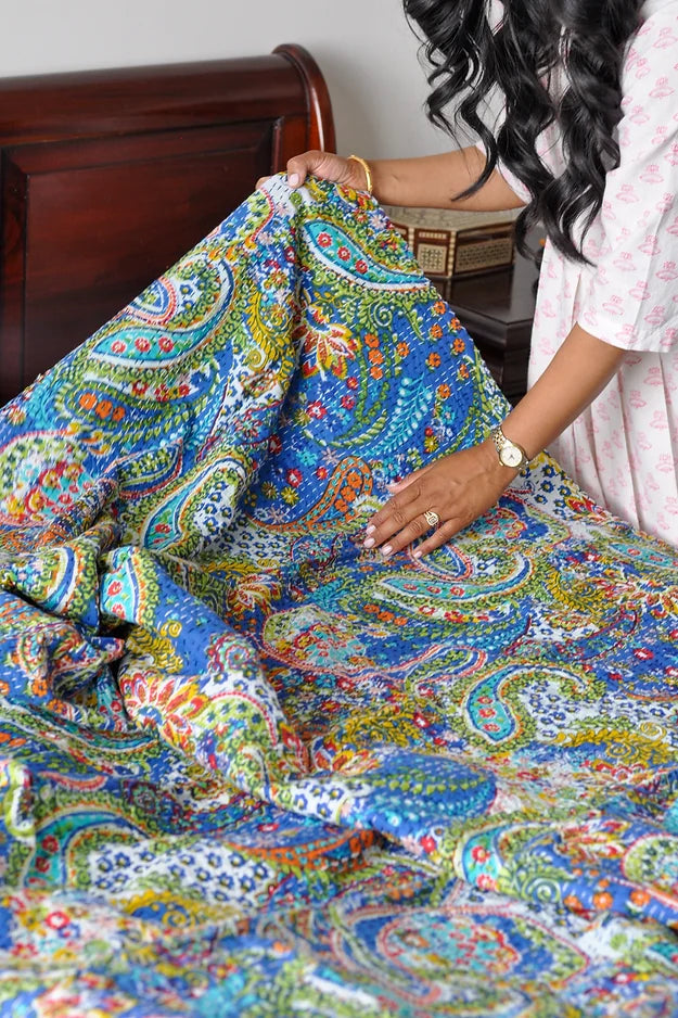 Reversible Kantha Quilt